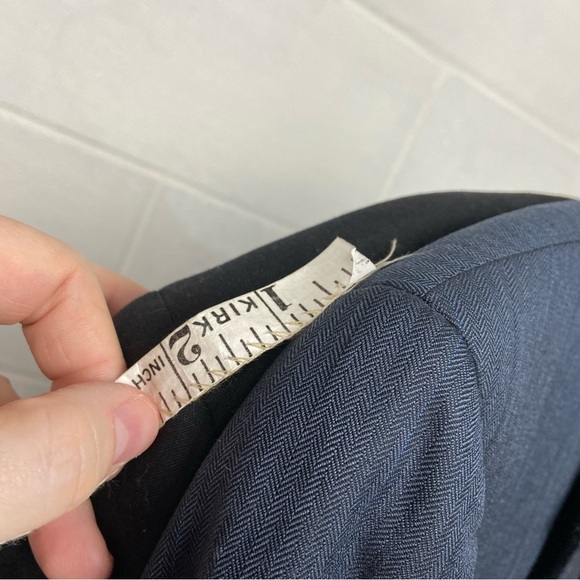 VTG Burberrys Mens Two Button Sport Jacket Navy Blue 100% Pure Wool Classic USA - Picture 12 of 15